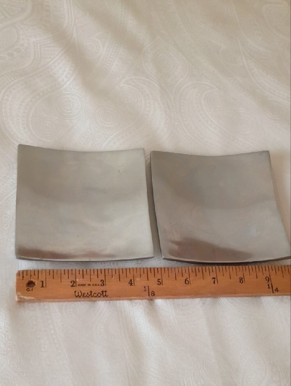 Crate & Barrel Silver Candle Holders - Made in India